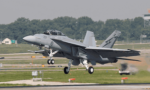 The RAAF's new F/A-18F Super Hornets will light up Avalon 2011. (Department of Defence)
